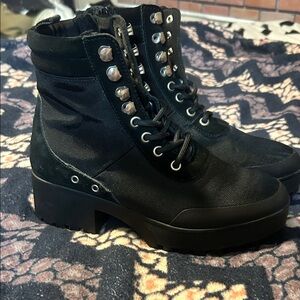 Steve Madden Black Combat Boots